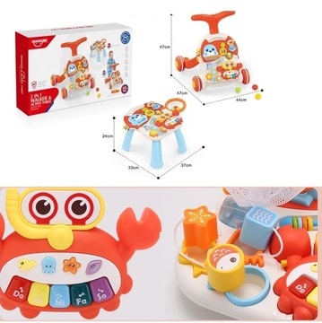 ИНТЕРАКТИВНЫЙ ОБРАЗОВАТЕЛЬНЫЙ СТОЛ PUSHER WALKER 2в1 БАСКЕТБОЛЬНЫЕ МЯЧИ