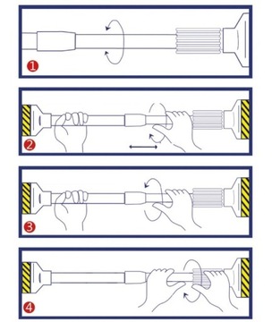 DRĄŻEK NA UBRANIA ROZSUWANY KARNISZ 110-200CM ŚR. 20mm BIAŁY