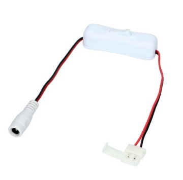 Włącznik + gniazdo DC + złączka 10mm do taśma LED