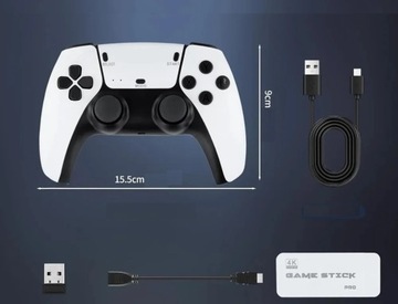 NAJNOWSZY MODEL 2024 KONSOLA BEZPRZEWODOWA RETRO + 2PADY 64GB 20000 GIER