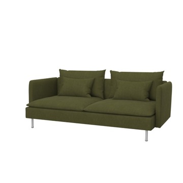 SÖDERHAMN Pokrycie sofy 3os, Velvet Khaki