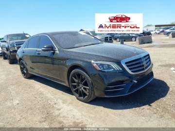 Mercedes 2020 Mercedes-Benz Klasa S 560, 2020r., 4.0L 4.0 Benzyna 463KM