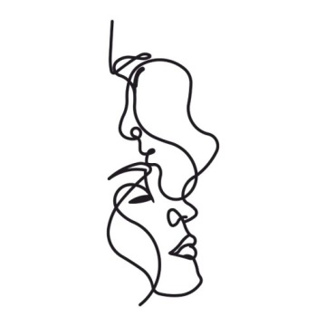 OBRAZ AŻUROWY DEKORACJA PARA TWARZE NA ŚCIANĘ