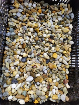 Галька Японская садовая медовая река бежевое золото 1-3 см 24 кг