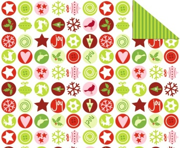 Papier z nadrukiem świątecznym A4 300 gram, Kółeczka