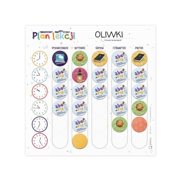 PLAN LEKCJI 24 magnesy+plansza przylepna na ŚCIANĘ