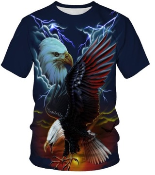 T-shirt męski okrągły dekolt rozmiar L