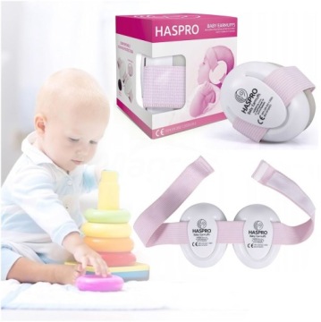 SŁUCHAWKI NAUSZNIKI WYCISZAJĄCE WYGŁUSZAJĄCE DLA NIEMOWLĄT DZIECI HASPRO 0+