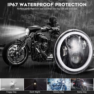 ФАРА СВЕТОДИОДНАЯ ПЕРЕДНЯЯ ФАРА ОДОБРЕНИЕ ДЛЯ МОТОЦИКЛА