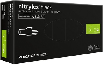 Rękawice RĘKAWICZKI nitrylowe NITRYLEX BLACK 100sz