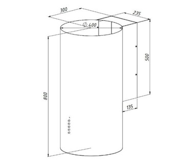 Okap Kominowy AKPO WK-4 Balmera WL 40 cm Złoty