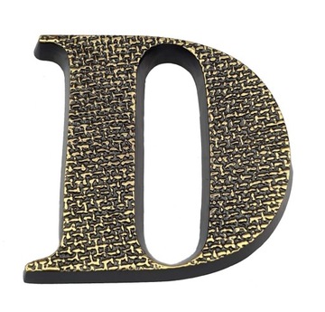 LITERA NA DOM 10 CM ZŁOTA CZERŃ 100 % MOSIĄDZ D