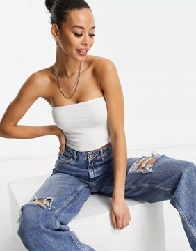 DESIGN TALL GŁADKI BANDAŻOWY CROP TOP S