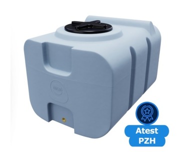 Plastikowy zbiornik 100l szary na wodę deszczówkę, do rolnictwa 69x48x43