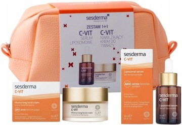 SESDERMA Zestaw C-VIT KREM SERUM z kosmetyczką