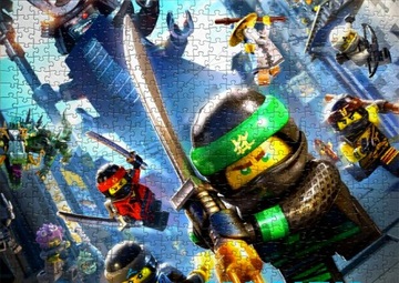 PUZZLE NINJAGO + IMIĘ DZIECKA GRATIS A3 - 252el
