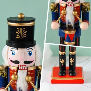 Щелкунчик Орнамент Отдельностоящая Статуя Декоративные Ремесла Деревянные Красный