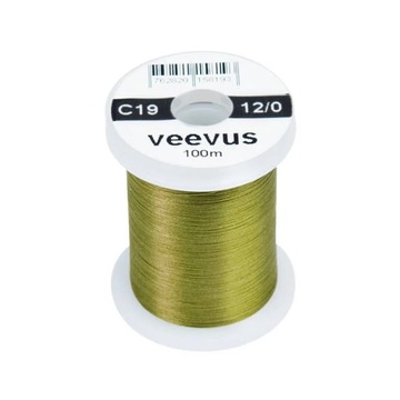 Nić Wiodąca do kręcenia sztucznych much Veevus 12/0 C19 LIGHT OLIVE