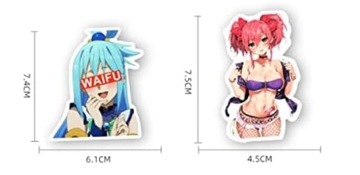 NAKLEJKI WLEPY ANIME MANGA HENTAI SEXY GIRL 50 szt