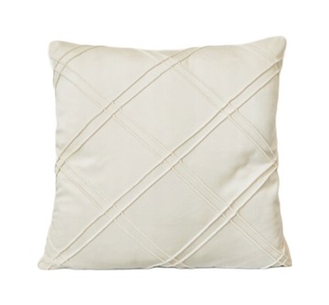 POSZEWKA 45x45 cm WELUR KREMOWA ECRU KRATA 3D