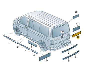 EMBLEMAT BLUEMOTION TECHNOLOGY VW TRANSPORTER OE