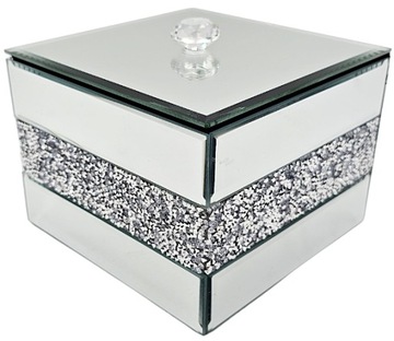 POJEMNIK PUDEŁKO GLAMOUR SZKATUŁKA SC03-SZ SILVER