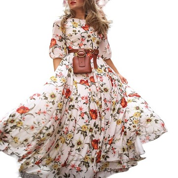 Sukienka na co dzień boho maxi rozmiar XL