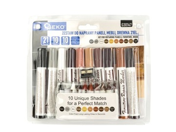 Набор для ремонта деревянных мебельных щитов, 21 предмет, цвета