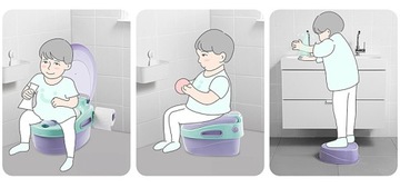 ПОРТАТИВНОЕ СИДЕНЬЕ ДЛЯ УНИТАЗА ДЛЯ ДЕТЕЙ СО СЪЕМНОЙ ПЛАТФОРМОЙ