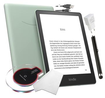 CZYTNIK KINDLE PAPERWHITE 5 SIGNATURE 32 GB + DODATKI ZIELONY - BEZ REKLAM