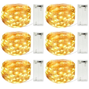 GIRLANDA ŚWIETLNA LED LITOGO 6 SZT 3M AA