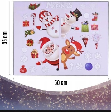 РОЖДЕСТВЕНСКИЕ НАКЛЕЙКИ УКРАШЕНИЯ ОКНА СНЕЖИНКИ РОЖДЕСТВЕНСКИЕ НАКЛЕЙКИ