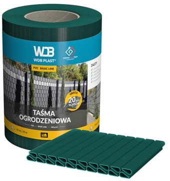TAŚMA OGRODZENIOWA 19cmx35m ZIELONA OGRODZENIE PVC
