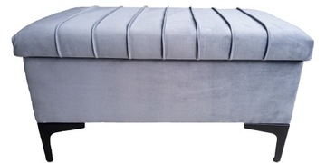 Pufa siedzisko skrzynia ławka tapicerowana Pasy Loft Podnośniki 120x40cm!
