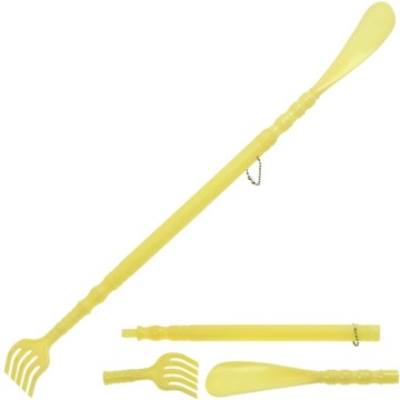 Łyżka do butów, obuwia z drapaczką 47cm Żółta
