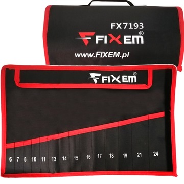 POKROWIEC ORGANIZER NA KLUCZE PŁASKIE PŁASKO OCZKOWE PŁACHTA ETUI 6-24mm