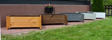 ДЕРЕВЯННЫЙ САДОВЫЙ ЦВЕТОЧНЫЙ ЦВЕТОК для террасы КОРОБКА 60 см