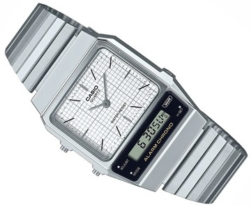 ZEGAREK CASIO AQ-800E VINTAGE RETRO SILVER + BOX