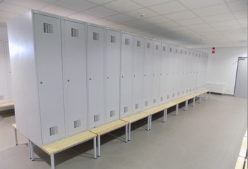 Скамейка раздевалка для шкафа охраны труда и техники безопасности, ширина 60 см.