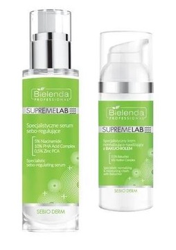 BIELENDA SUPREMELAB SERUM+KREM SEBO-REGULUJĄCE