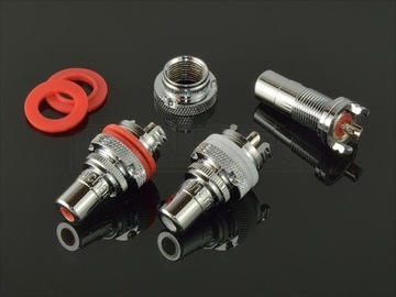 РАЗЪЕМ RCA ДЛЯ КОРПУСА AUCHARM, РОДИЕВОЕ ПОКРЫТИЕ