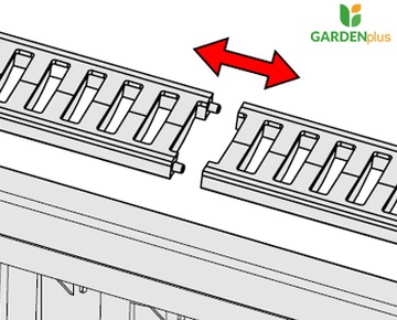 Линейный дренаж H=98мм B125 ПВХ ГРАФИТ 1 МЕТР