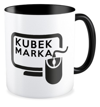 KUBEK czarny prezent dla INFORMATYKA + TWOJE IMIĘ