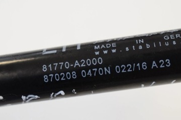 KIA CEED 2016 LEVÝ STRANA TLUMIČ KRYT ZADNÍ KUFRU