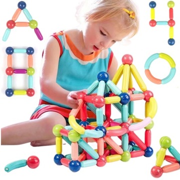 DUŻE KLOCKI MAGNETYCZNE DZIECI PATYCZKI STICKS