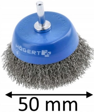 ЩЕТКА СТАЛЬНАЯ ПЕРЕДНЯЯ С ХВОСТОВИКОМ 50ММ, СТАЛЬНАЯ ПРОВОЛОКА 0,3ММ