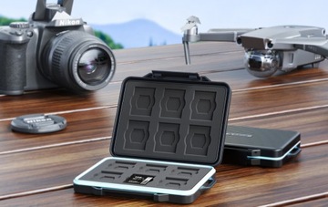 Футляр для карт памяти Orico: 6x SD, 4x microSD, 1x CF, жесткий, черный