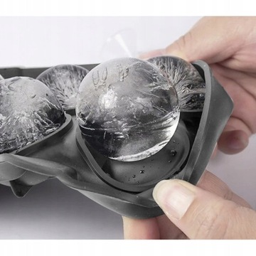 НАБОР 2 Формы для льда БОЛЬШИЕ ШАРИКИ КУБИКИ ЛЬДА ДЛЯ НАПИТКА ВИСКИ КУБИКИ СИЛИКОНА