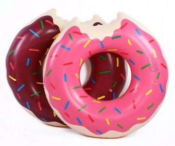 DUŻE KOŁO DO PŁYWANIA BRĄZOWY DONUT PĄCZEK 90CM