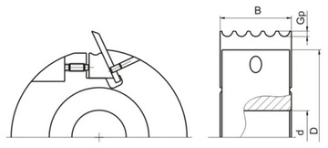 Фрезеровая головка Al 100x30x40/2Z Globe
